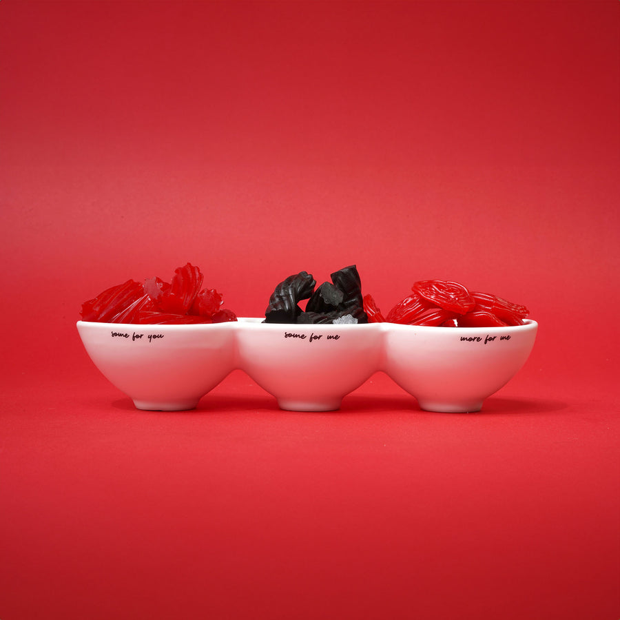 Licorice Ceramic TriBowl