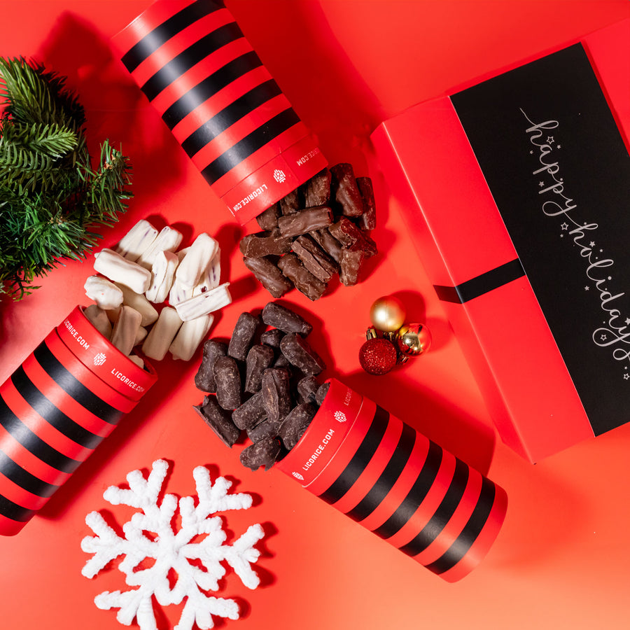Chocolate Strawberry Licorice DownUnders™ Holiday Gift Box