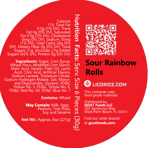 Sour Rainbow Rolls