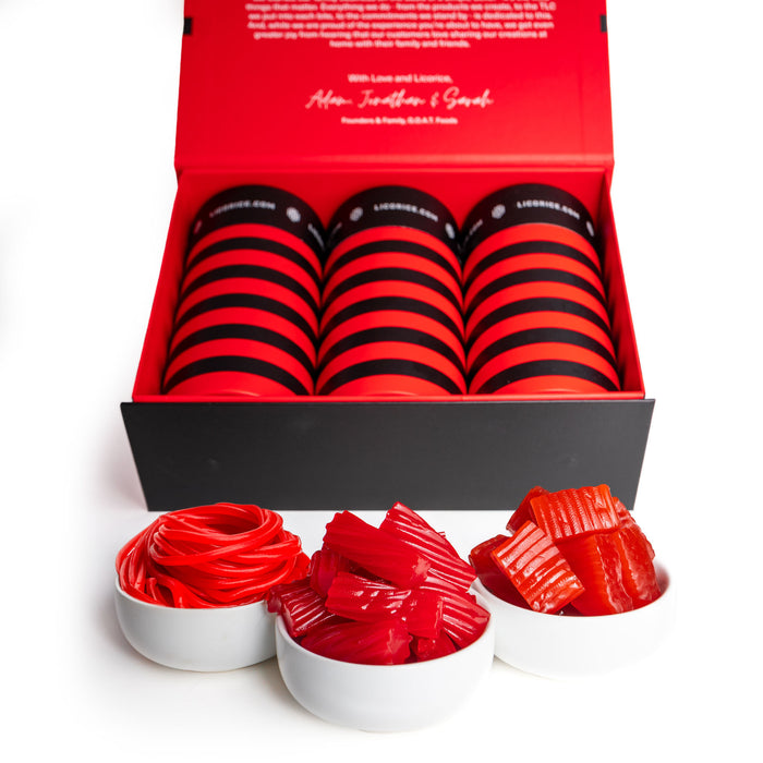 Red Licorice Lover Gift Box + SweetArt™ Candy Dish