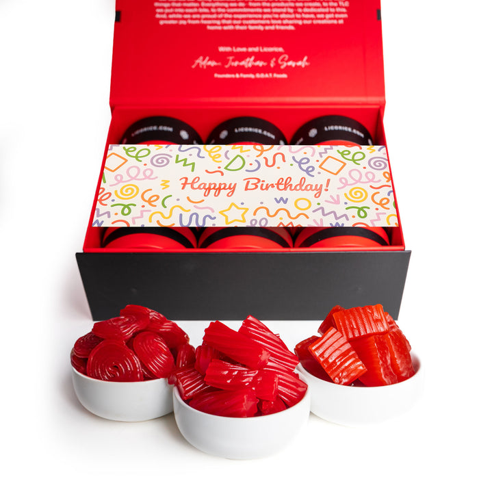 Happy Birthday Red Licorice Lover Gift Box
