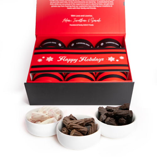 Chocolate Covered Strawberry Licorice DownUnders™ Holiday Gift Box