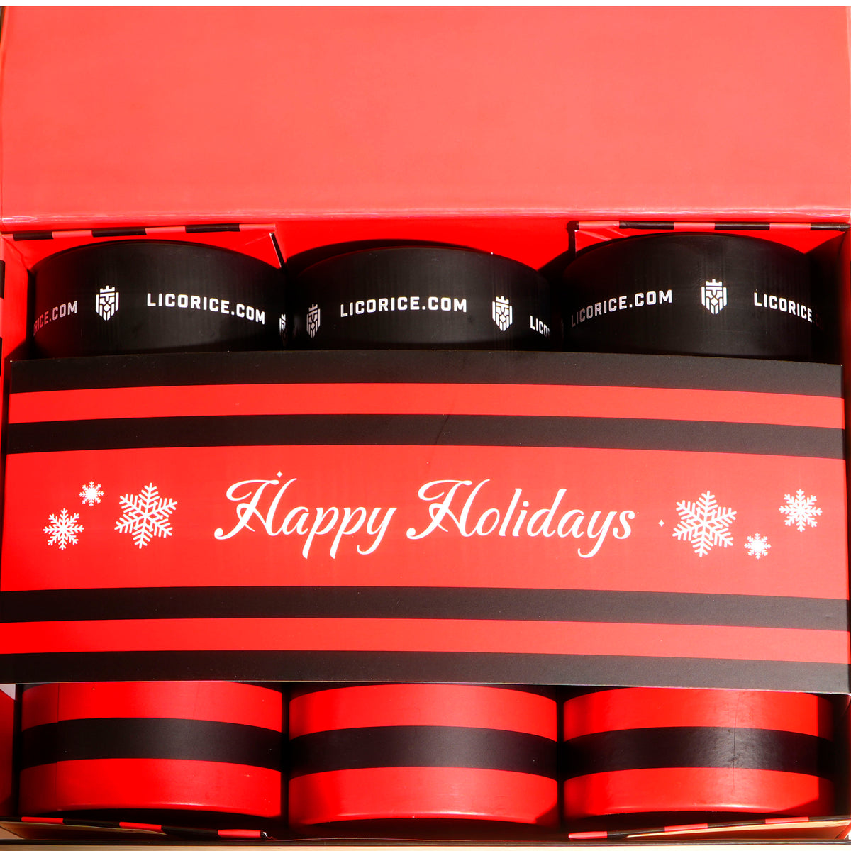 Red Licorice Lover Holiday Gift Box + SweetArt Candy Dish