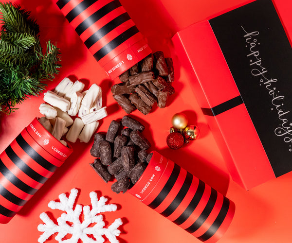Chocolate Strawberry Licorice DownUnders™ Holiday Gift Box