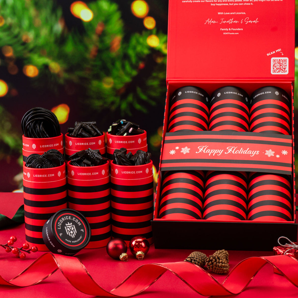 6 Tube Black Licorice Lover Holiday Gift Box