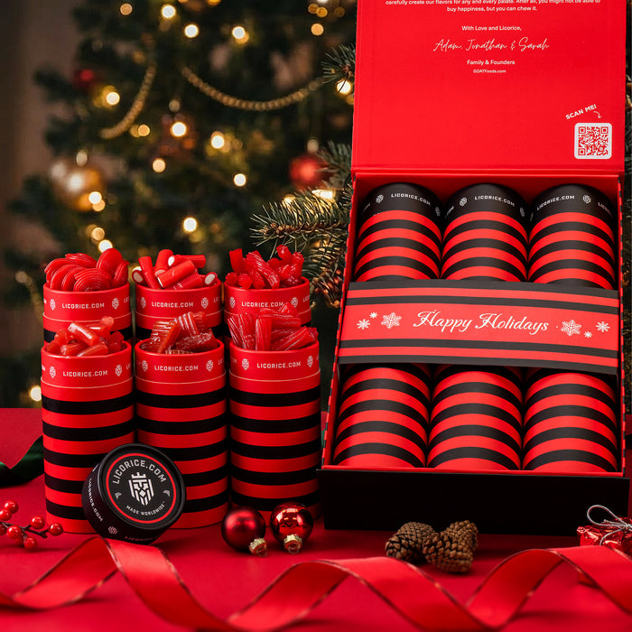 6 Tube Red Licorice Lover Holiday Gift Box