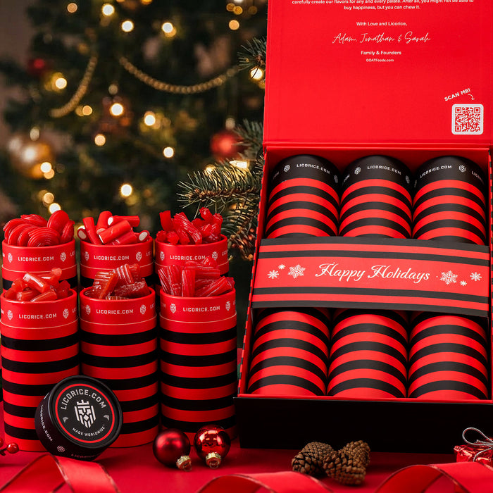 6 Tube Red Licorice Lover Holiday Gift Box