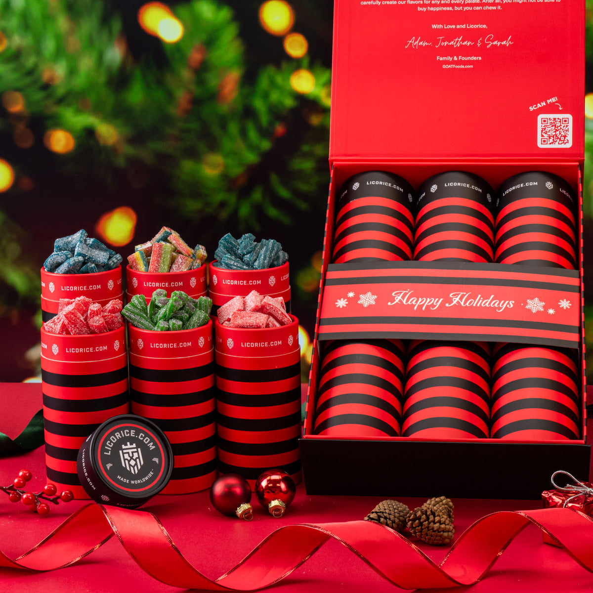 6 Tube Sour Licorice Holiday Gift Box
