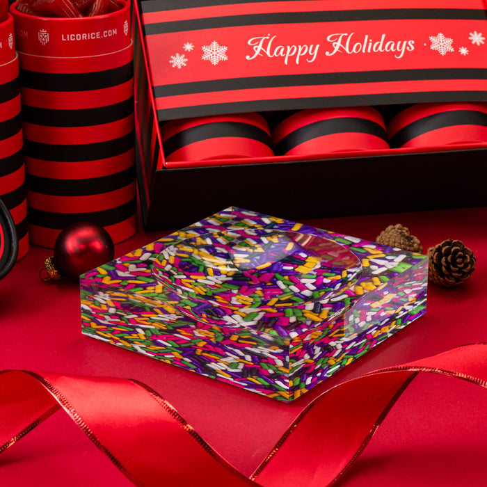 Red Licorice Lover Holiday Gift Box + SweetArt Candy Dish