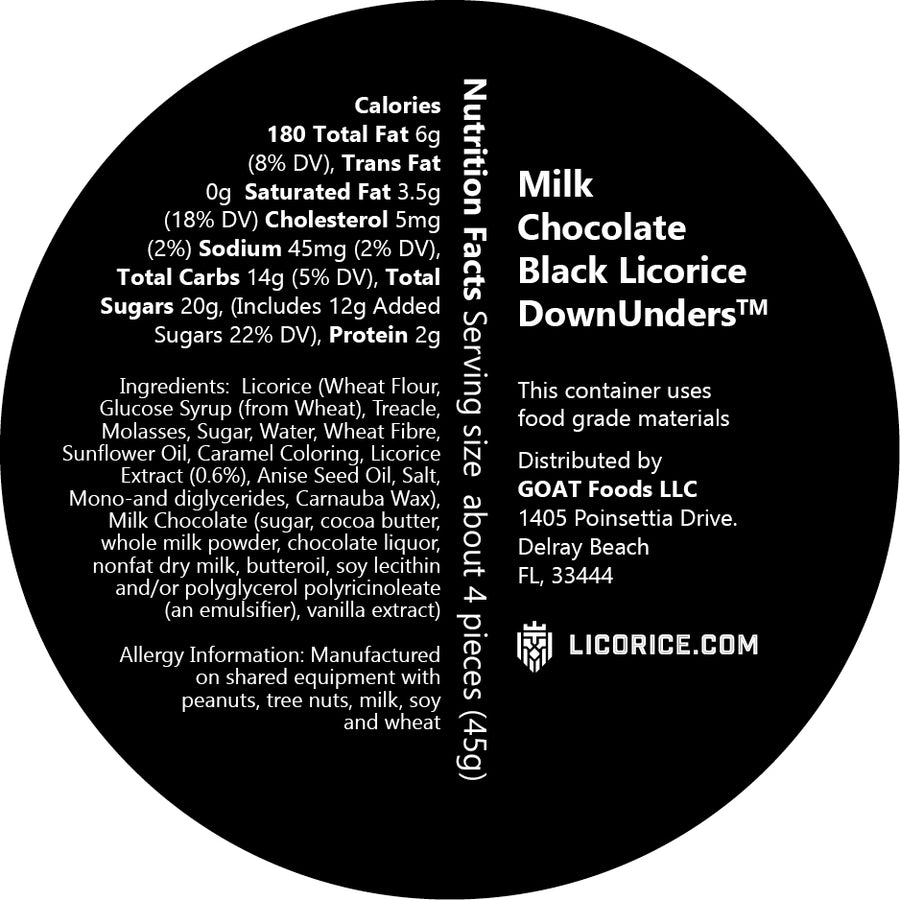 Milk Chocolate Black Licorice DownUnders™