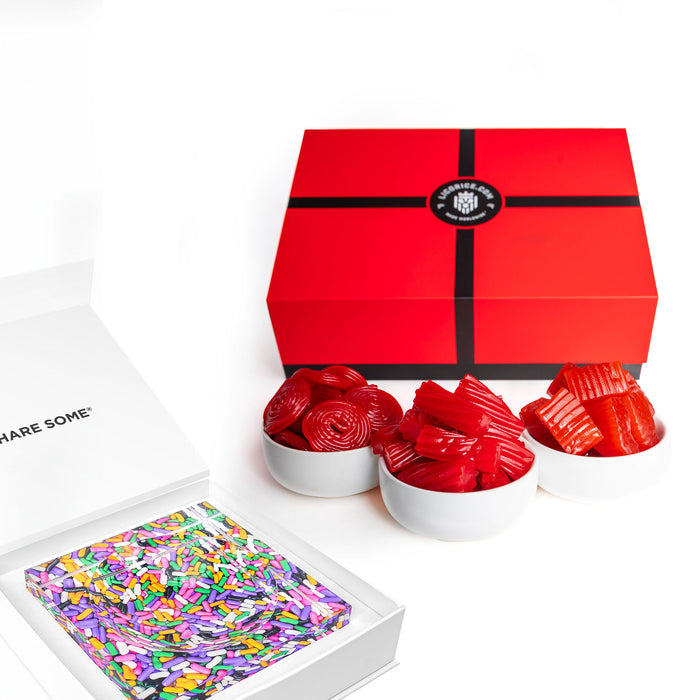 Red Licorice Lover Gift Box + SweetArt™ Candy Dish