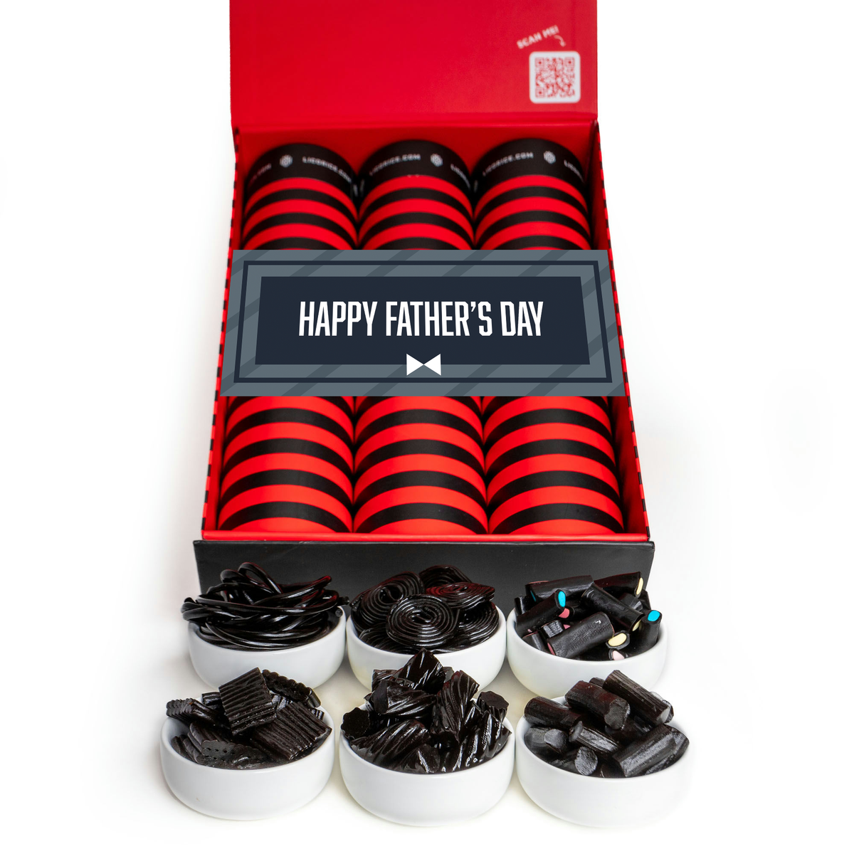 6 Tube Father's Day Black Licorice Lover Gift Box