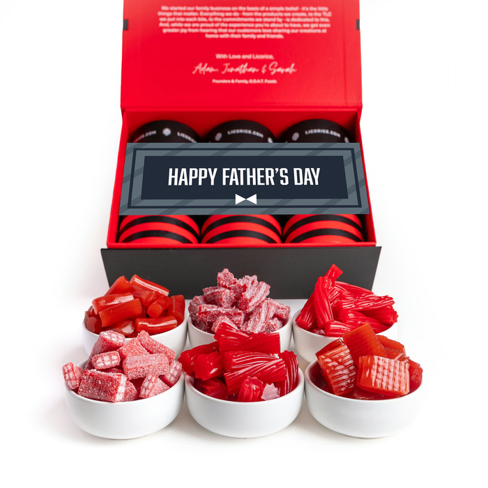 Father's Day Red Licorice Sampler 6 Gift Box